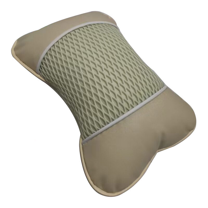 Universal Car Neck Pillow Faux Leather Microfiber Cushion Headrest Support