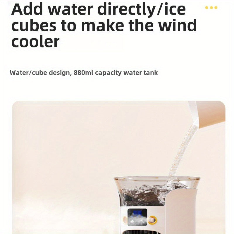 Portable USB Personal Air Conditioner and Humidifier with Night Light