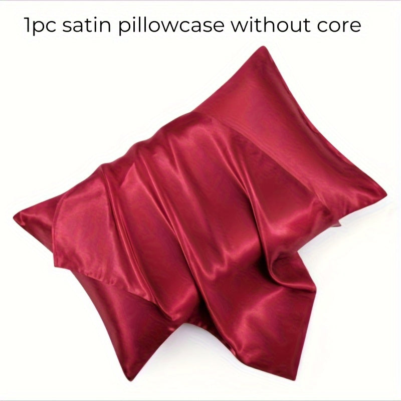 Luxurious Soft Satin Pillowcase for Bedroom and Guest Room Decor
