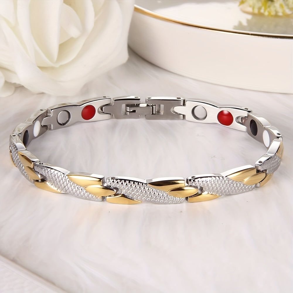 Women's Titanium Magnetic Bracelet Adjustable Length with Sizing Tool