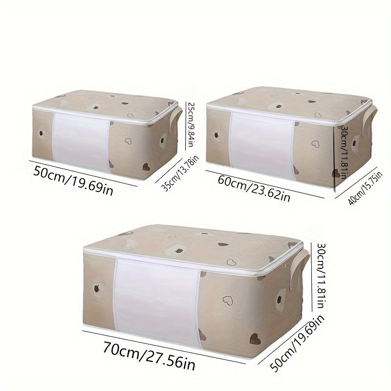 Katta Hajmli Saqlash Sumkasi Qo'llari Bilan - Kiyimlar, Qoplamalar va Uy Tashkiliyati Uchun Ideal. Quvvatli Yopiq Teshik. Kiyimlar, Yotoqxona, Yotoq xonasi va Uy Tashkiliyati Uchun Mukammal. Samara Bilan Joyni Tejash Yechimi. Zarur Yotoq xonasi Aksessuar.