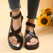 Women's Flat Sandals Strappy Open Toe Slingback Summer Shoes