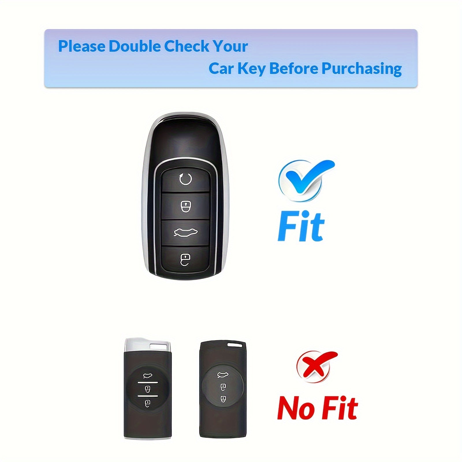 Leather Key Fob Protector with Bling Keychain for Car Key