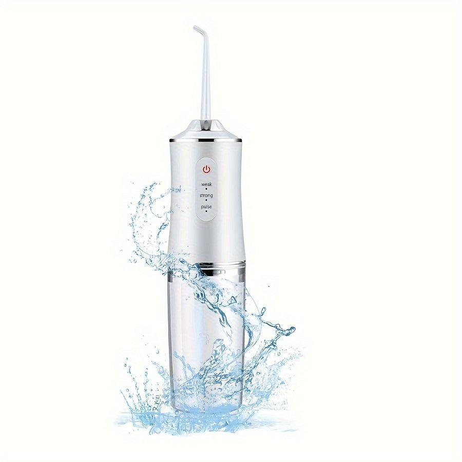 Rechargeable Water Flosser with 3 Modes and 4 Nozzle Functions for Oral Hygiene on the Go