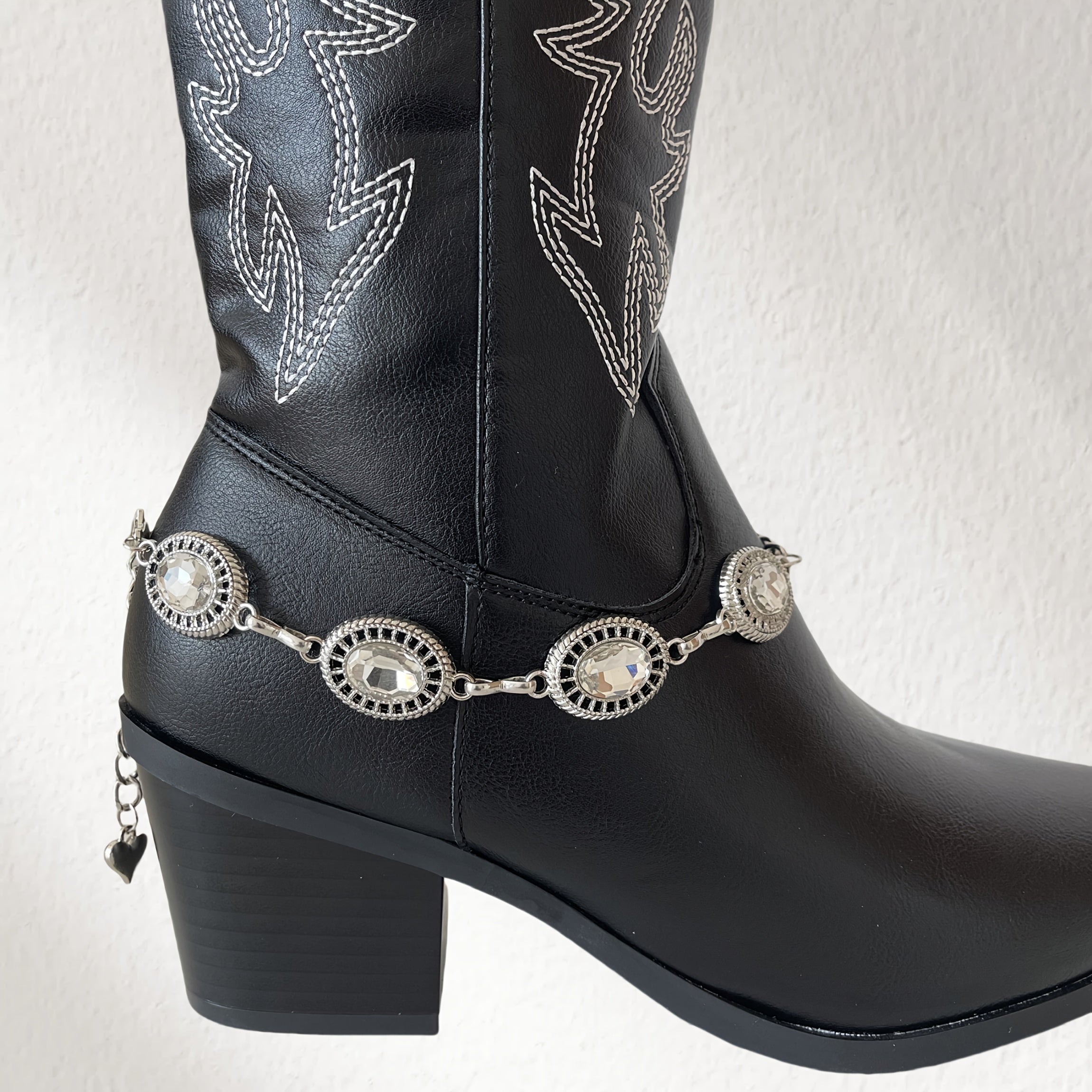 Unisex Silver Metal Shoe Chains, DIY Decor for Shoes and Boots