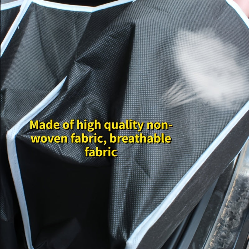 Black Foldable Car Storage Organizer with Mesh Pockets Large Capacity