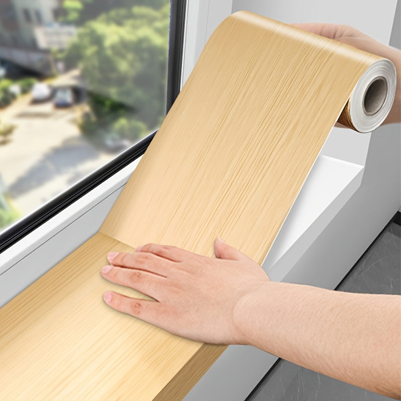 Waterproof Self-Adhesive Contact Paper with Realistic Wood Grain for Furniture Cabinets and Windowsills