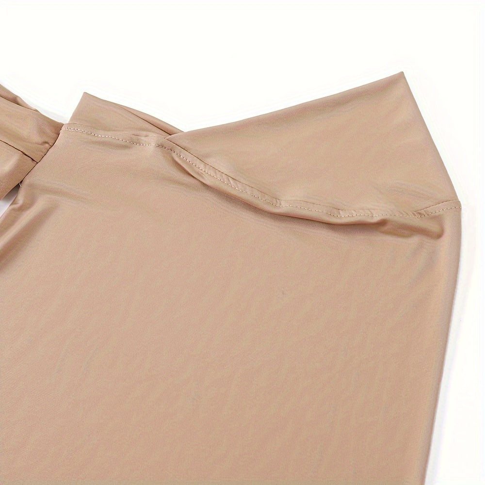 Solid Color Hijab for Women with Elastic Back and Snap Closure