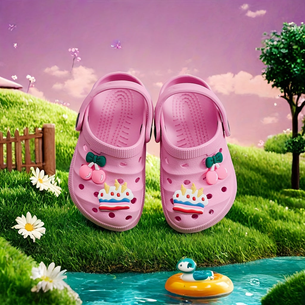 Girls Cartoon Clogs Breathable Quick-Drying Anti-Slip Indoor Outdoor Casual Shoes