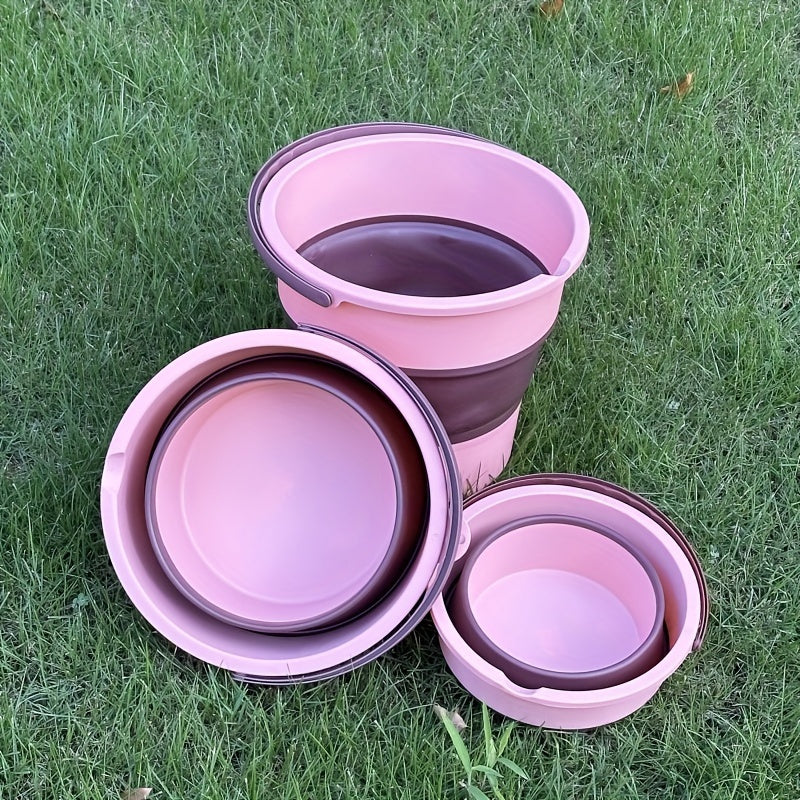 Telescopic Folding Bucket Multi-Use Collapsible Plastic with Handle for Fishing Car Wash