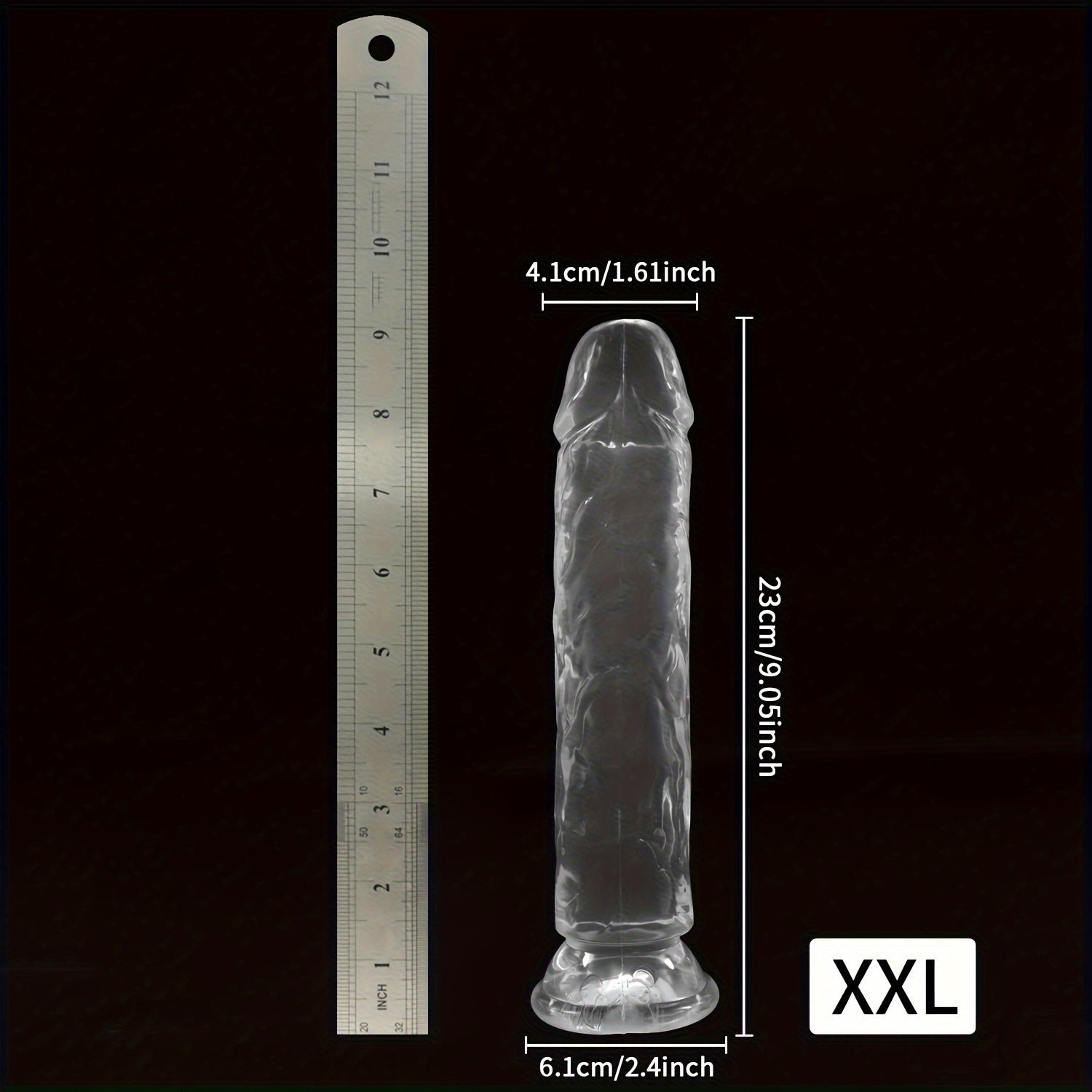 Unisex Silicone Hands-Free Dildo With Suction Cup Anal Plug Massager