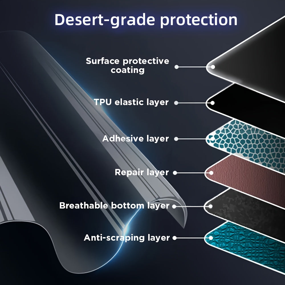 SUV uchun shisha muhofazasi TPU to'liq to'plam, shaffof, 39 sm, chizishga qarshi