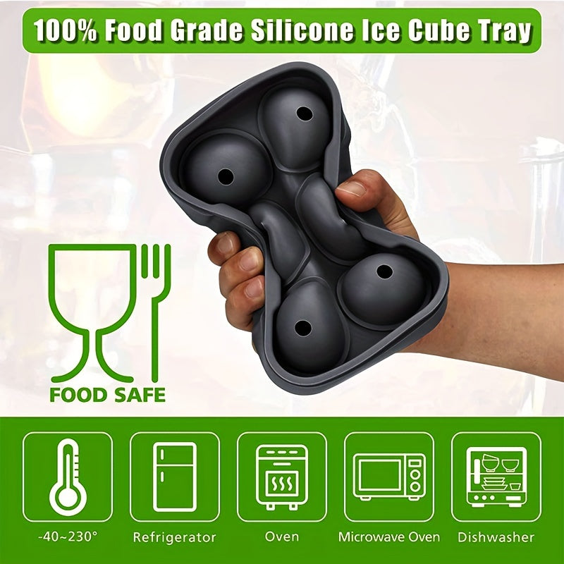 Large Silicone Ice Cube Mold Set With Lids, Ice Ball, Honeycomb Trays