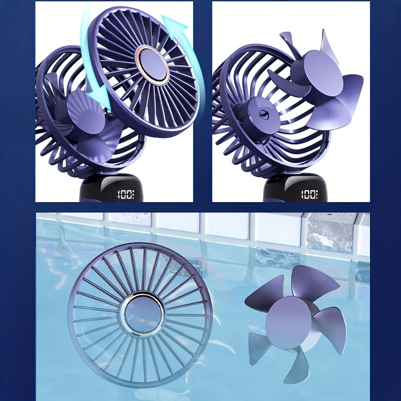 Aromatherapy Handheld Fan Rechargeable USB Long Battery Indoor Outdoor Use