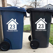 Personalized Custom Vinyl Bin Number Stickers Waterproof House Number and Street Name Decals 1-5 Pieces