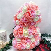10 Inch Eternal Rose Bear Foam Flower Teddy for Valentine's Day Romantic Decor