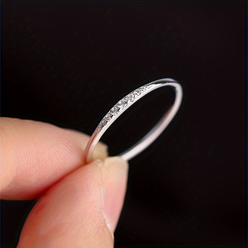 Women's Silver Ring 1.5g S925 Sterling Silver Simple and Versatile Jewelry