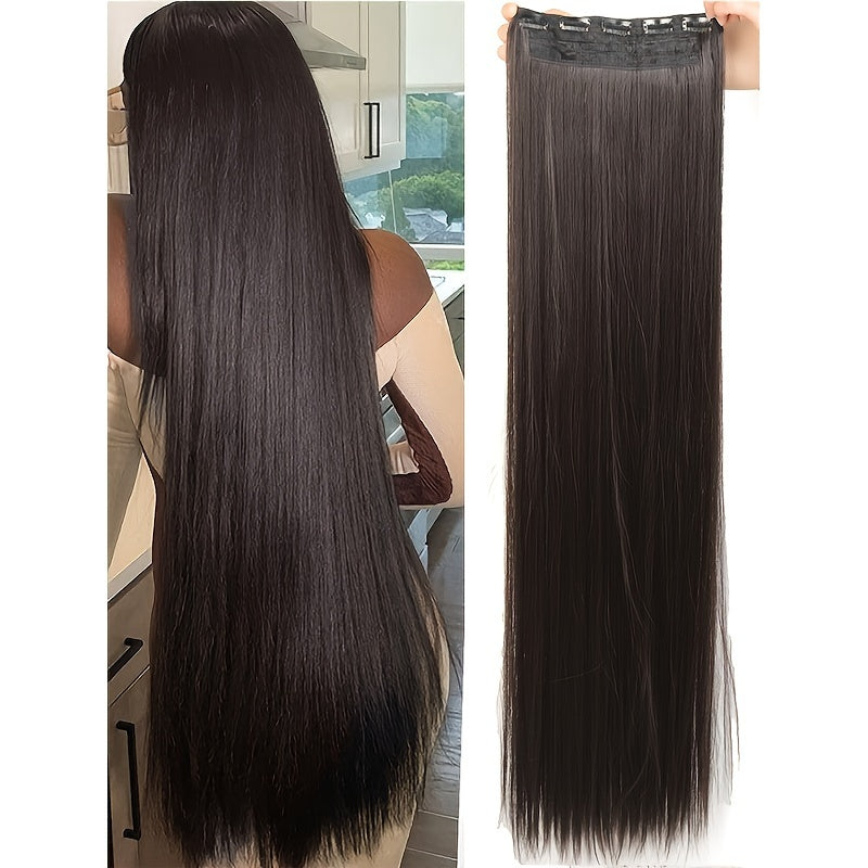 Women's 101.6cm Silky Straight Clip-In Hair Extension for All Hair Types