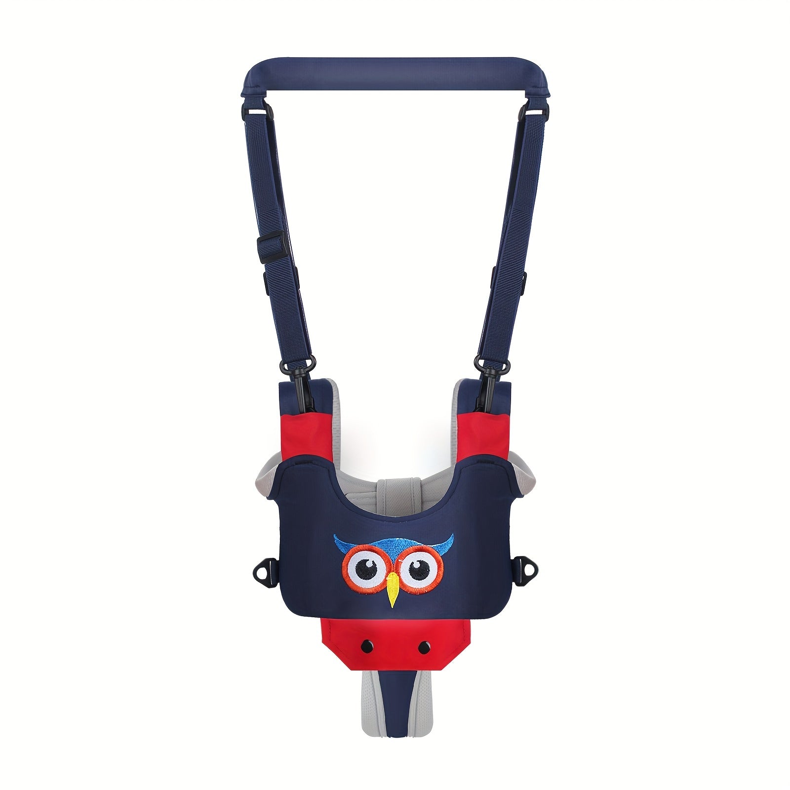 Adjustable Baby Walker Harness with Cartoon Embroidery Breathable Learning Aid for Infants and Toddlers 0-3 Years