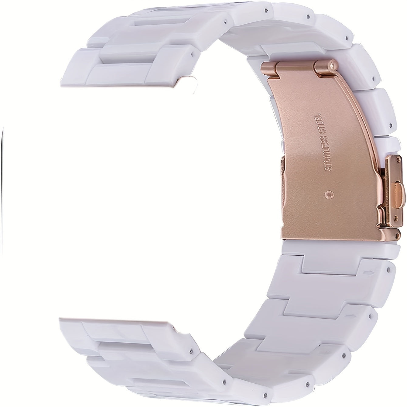 Ivory White Resin Watch Band for iWatch 38mm to 49mm Slim Comfortable