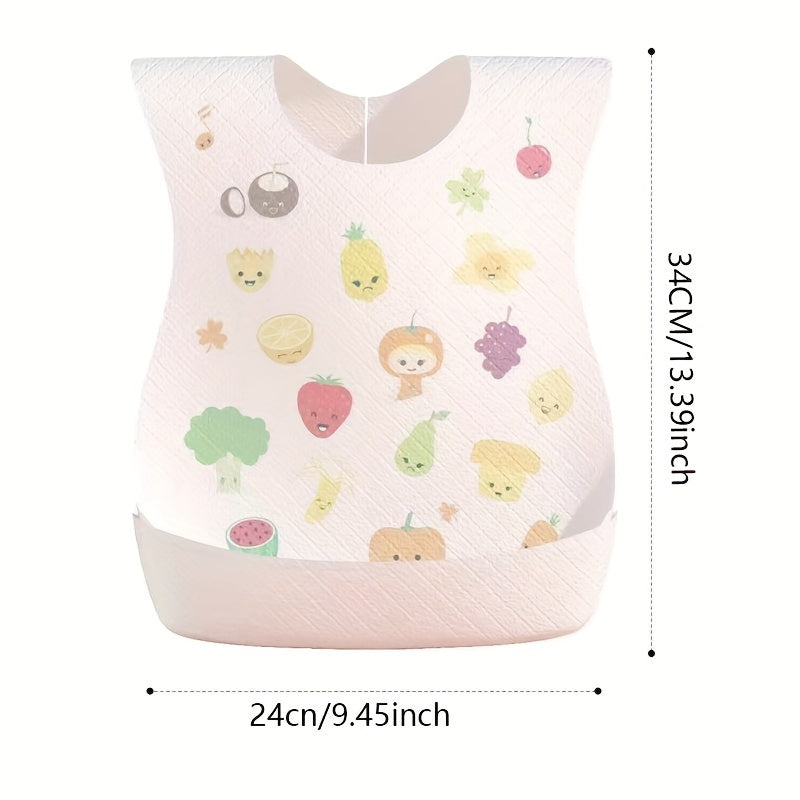 Set of 10 Waterproof Baby Bibs Single-Use Feeding Bibs for Infants
