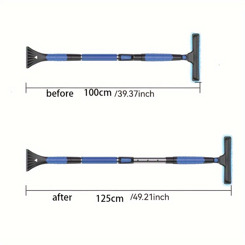 Juego de raspador de nieve con raspador de hielo telescópico, pala de nieve y cepillo para coche, eliminación de nieve en invierno