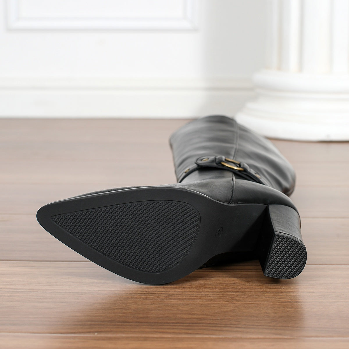 Женские ботинки на платформе из искусственной кожи с массивным каблуком для зимы и вечеринок