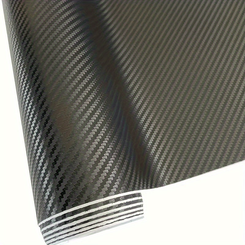 Car Interior Carbon Fiber Pattern Film Black Center Control Column Sticker