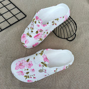 Women's Lightweight Casual Slip-On Loafers with Floral Print EVA Shoe