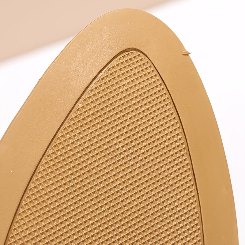 Women's Fashion Short Boots Black Leather Slip-On