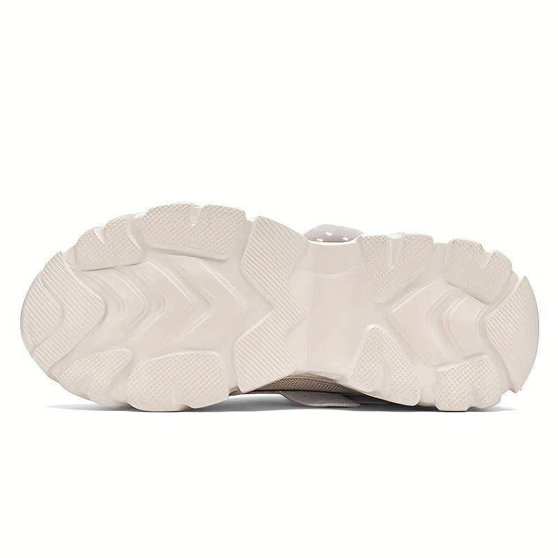 Men's White Thick-Soled Height-Increasing Casual Sneakers for All Seasons