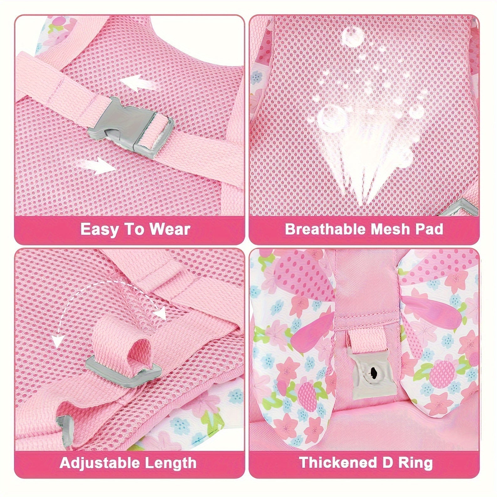 Girls Polyester Butterfly Wings Safety Harness and Leash Set