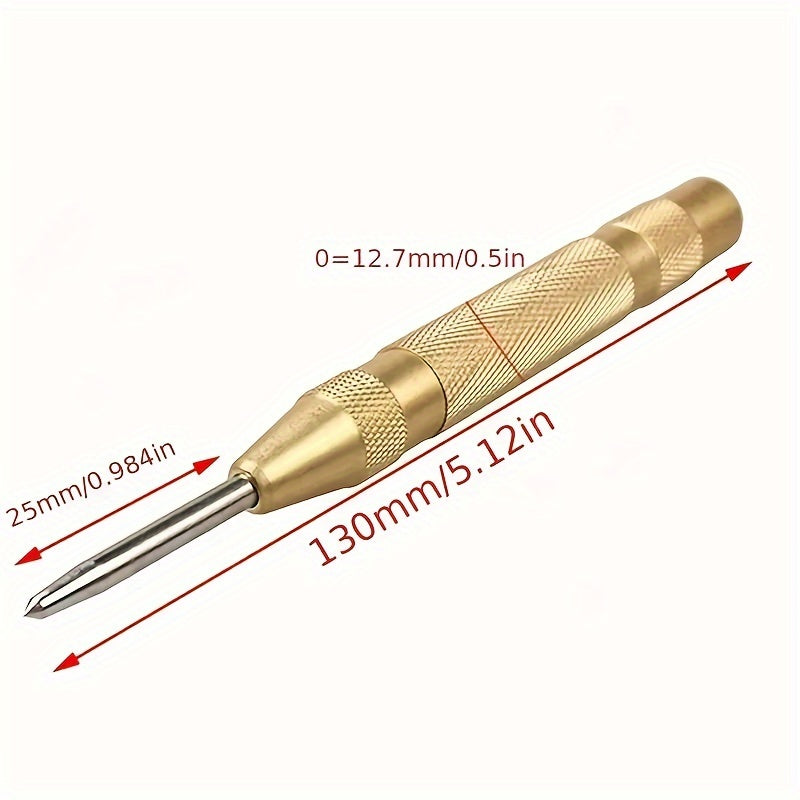 5-Inch Steel Spring-Loaded Automatic Center Punch for Precise Marking