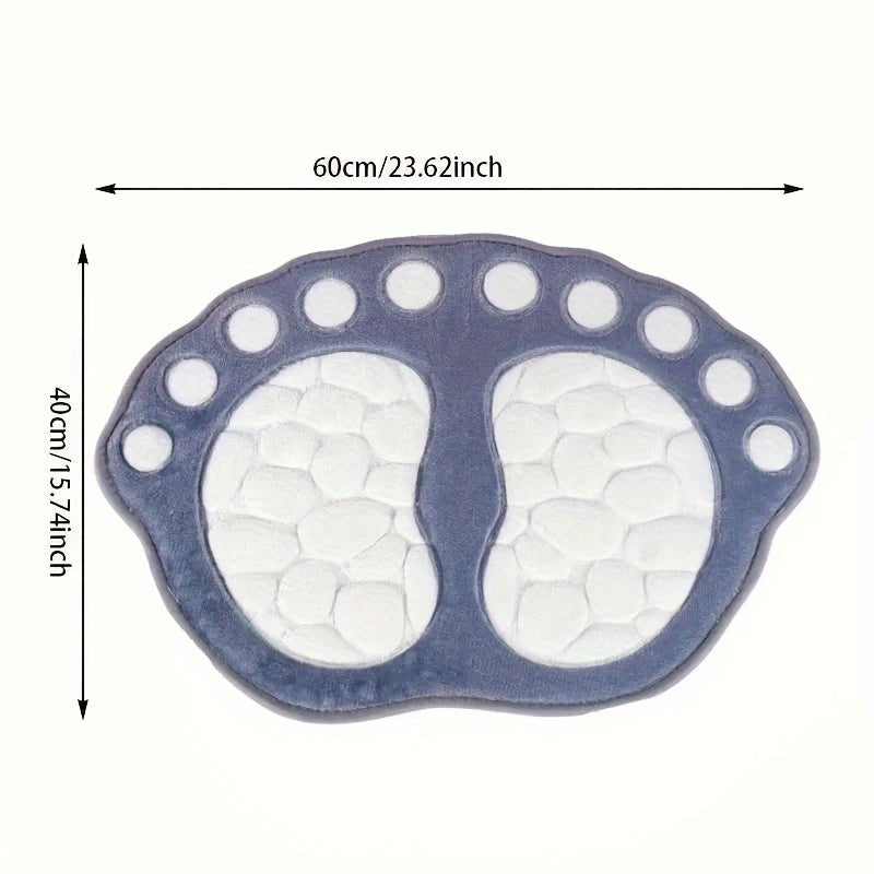 Коврик для ванной в виде собачьих лапок изготовлен из мягкой пены с эффектом памяти, не скользит, легко моется и отлично впитывает влагу — идеально подходит для домашнего декора.