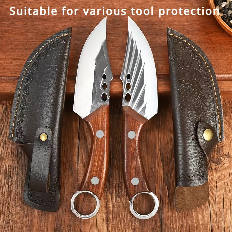 Durable PU Knife Sheath for Kitchen and Outdoor Use Camping and Cooking