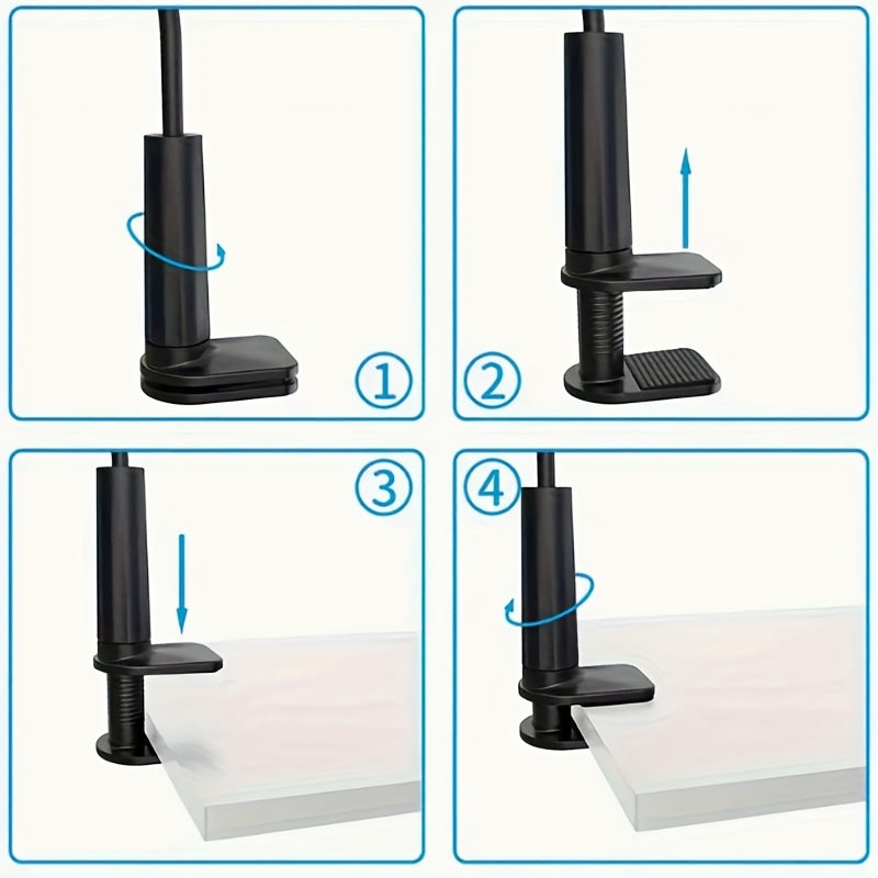 Adjustable Bedside Phone and Tablet Holder Wall Mount ABS Gooseneck