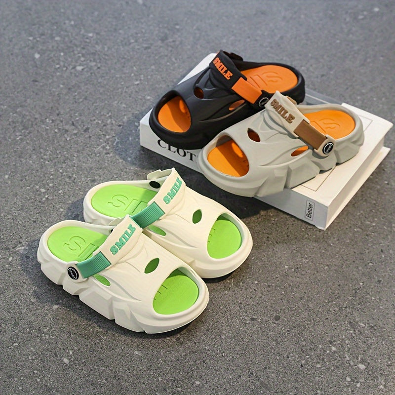 Boys Summer Open-Toe Slip-On Sandals Lightweight Breathable EVA Casual