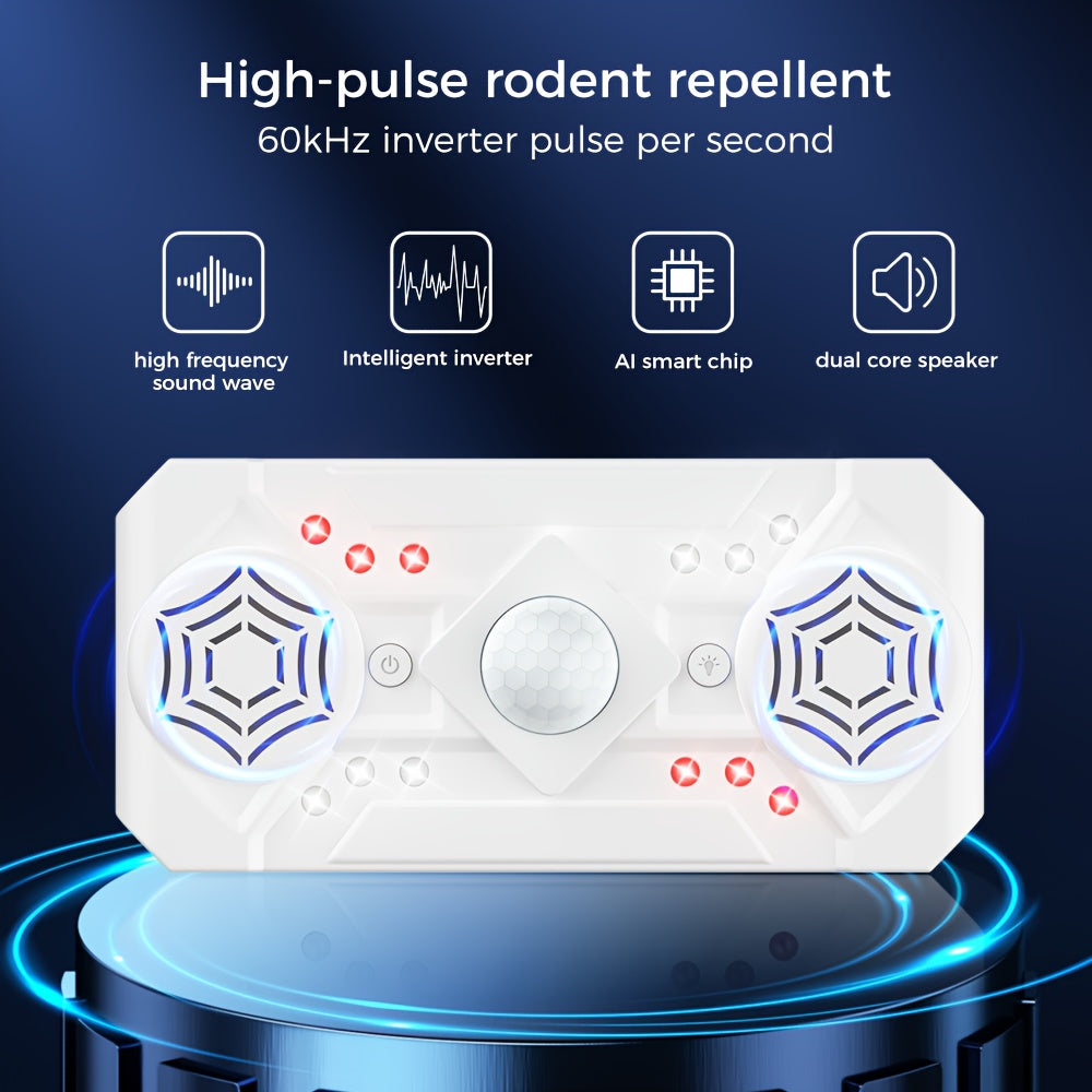 360° Внутренний USB-отпугиватель вредителей для мышей и белок с 3 режимами