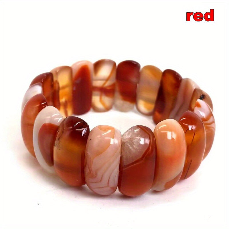Rang-barang chiziqli Botsvona agate bejirimli taqilishi 10x25mm tabiiy agate zargarlik buyumlari kundalik kiyim uchun
