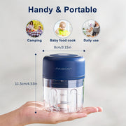 Portable Electric Garlic Chopper 250ml Rechargeable Wireless Food Processor