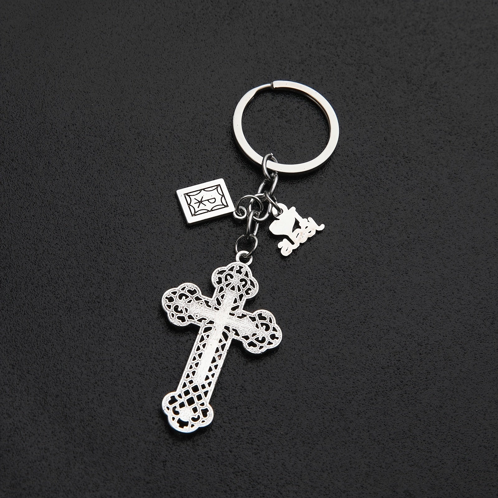 20 Pieces Cross Key Chains with Holy Book Pendants Religious Christian Easter Gifts