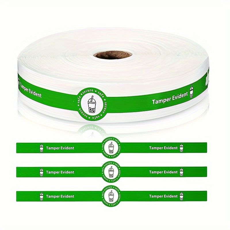 Pack of 100 Food Safety Stickers with Anti-Tampering Technology for Beverages and Baked Goods