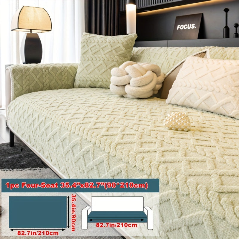 Нескользящая накидка на диван из велюра Shu, подходит для домашних животных, моется в машине, подходит для кресел и секционных диванов на 4 места