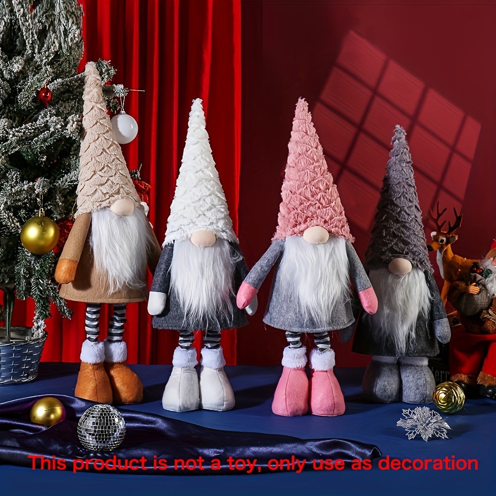 Faceless Elderly Man Telescopic Plush Doll Christmas Decorations for Parties