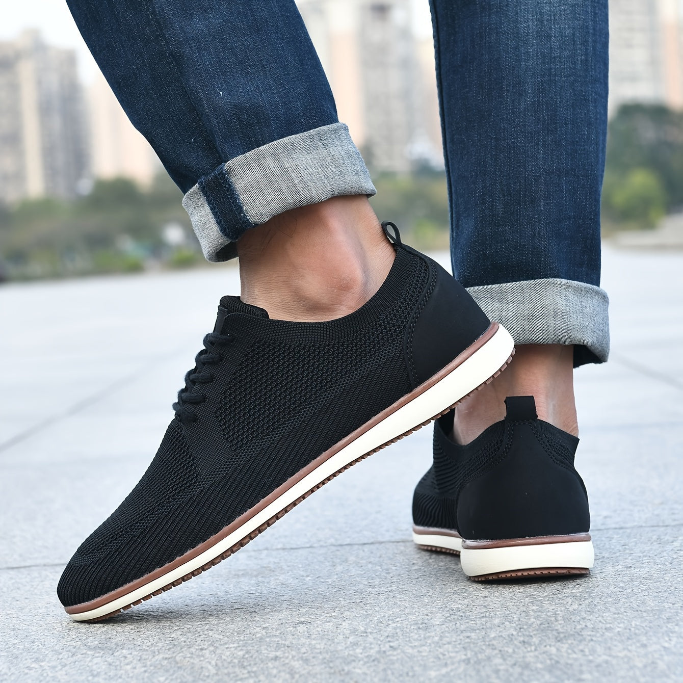 Men's Casual Sneakers Lightweight Slip-On Fabric Upper TPR Sole for Golf Outdoor All-Season