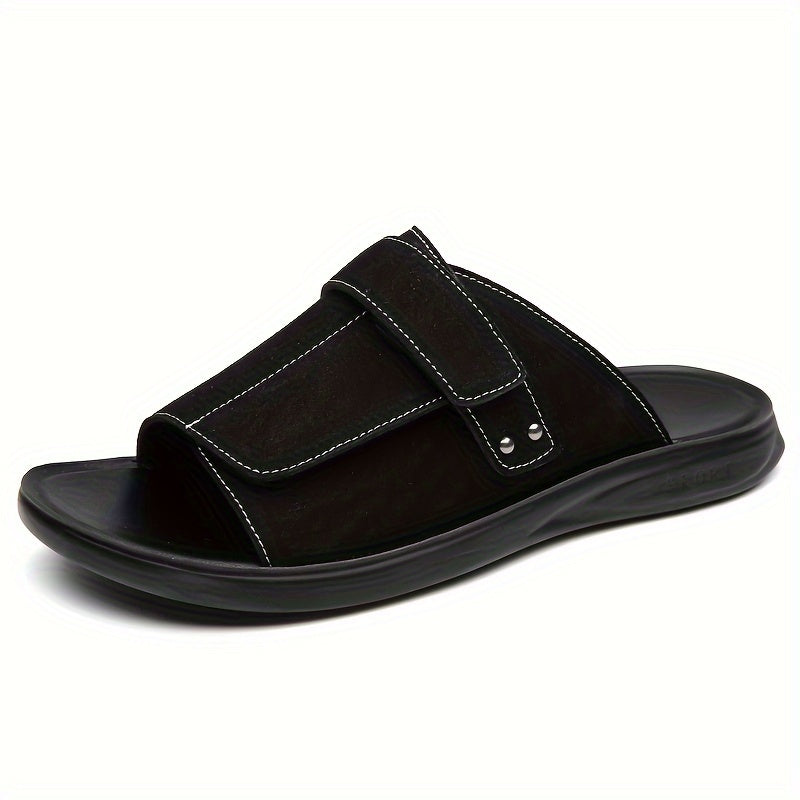 Men's Summer Casual Slip-On Sandals with Faux Upper EVA Sole Non-Slip Outdoor