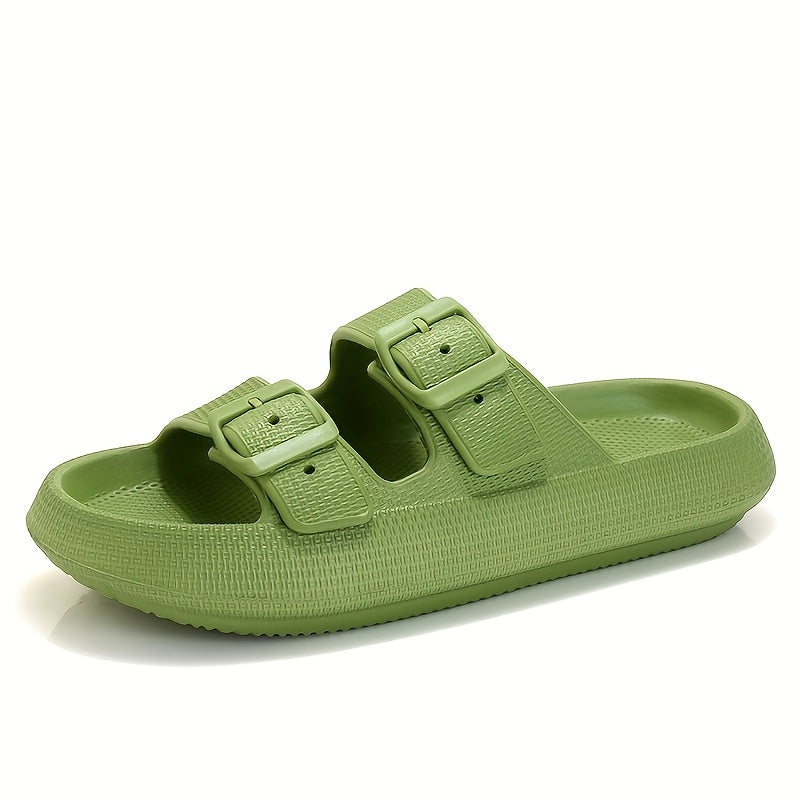 Unisex EVA Pillow Slides Beige Textured Indoor Outdoor Slip-On Sandals