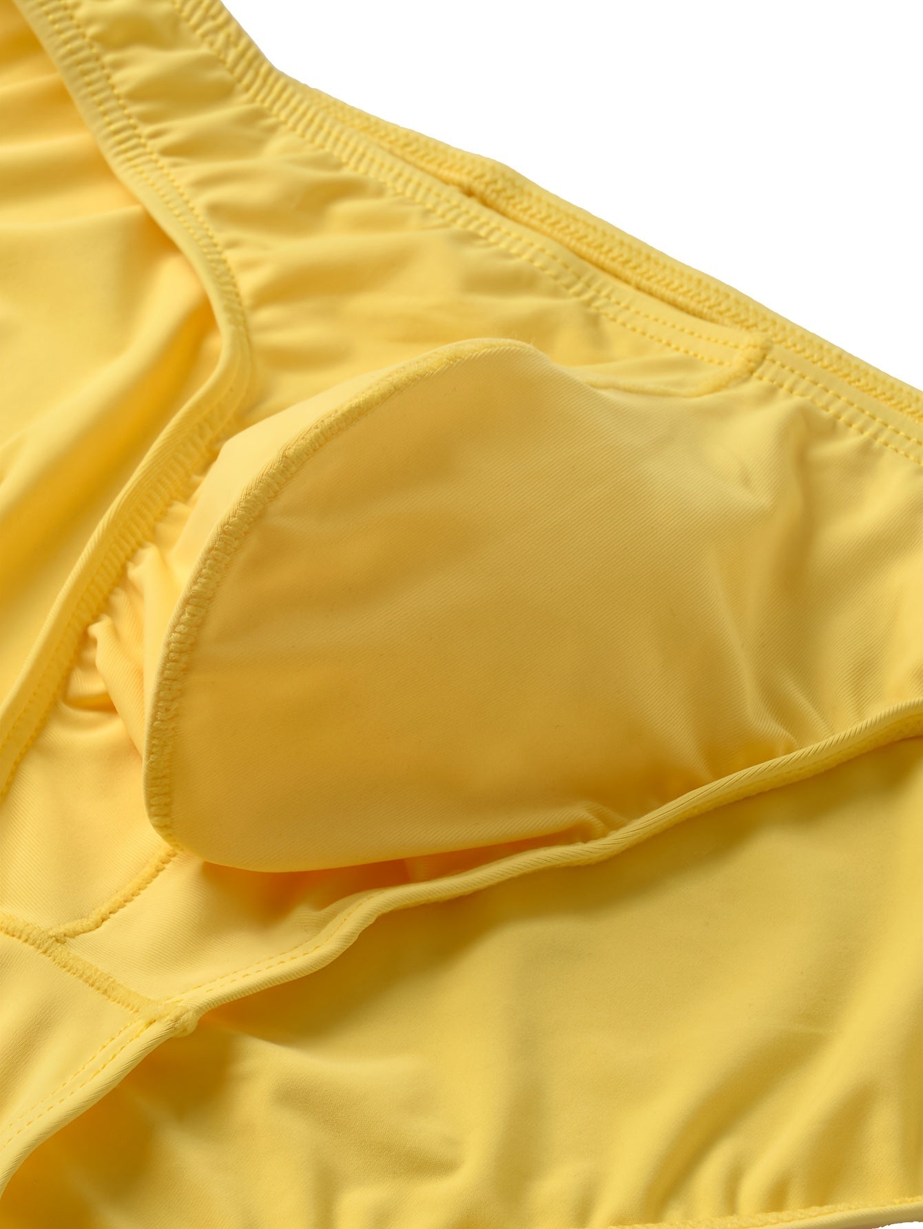 Men's Sheer Knit Low-Waist Briefs Breathable Stretchable Solid Color for Yoga 160gsm