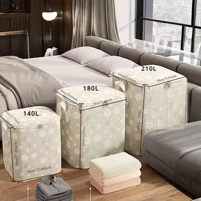 Bolsa de almacenamiento plegable para ropa y ropa de cama, organizador resistente al agua con cremallera