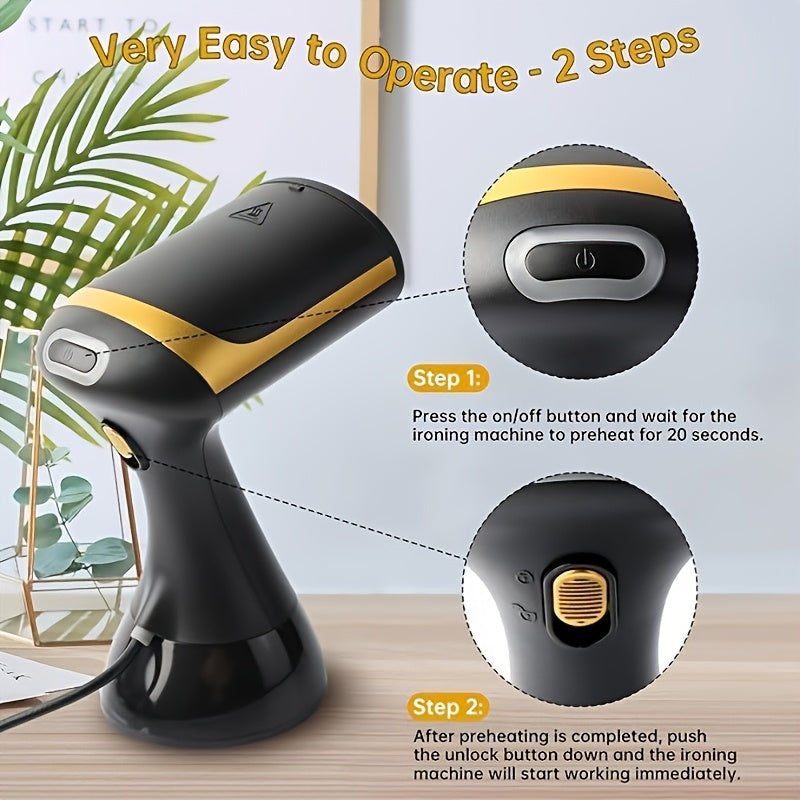 Portable Handheld Garment Steamer – Quick Wrinkle Remover 300ml Travel & Home